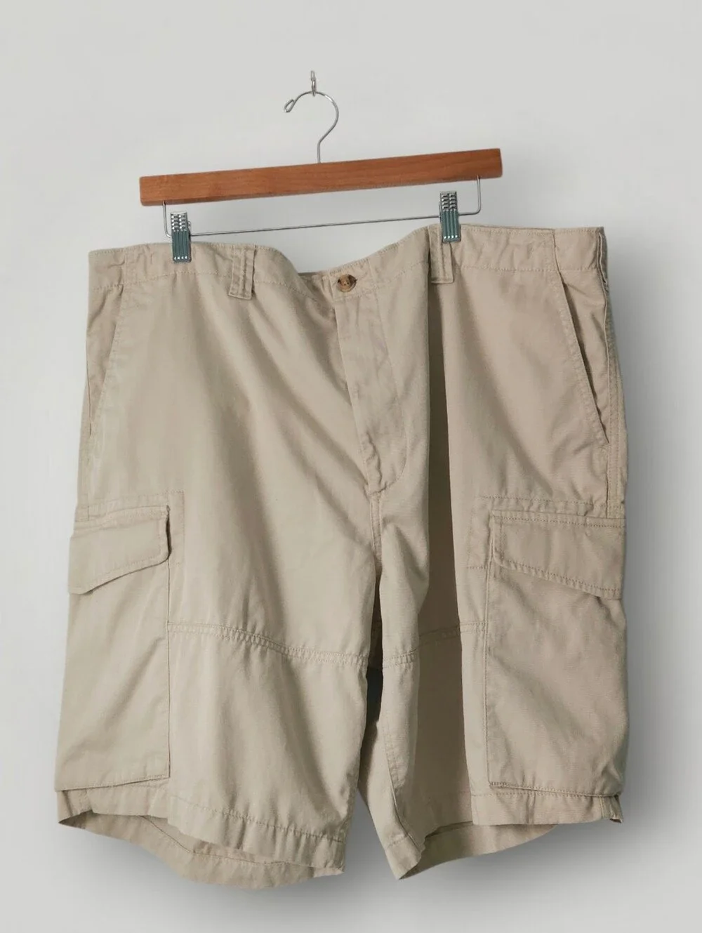 Polo Ralph Lauren Mens 44B Relaxed Fit Cargo Shorts‎ Khaki Tan Cotton Pony Logo